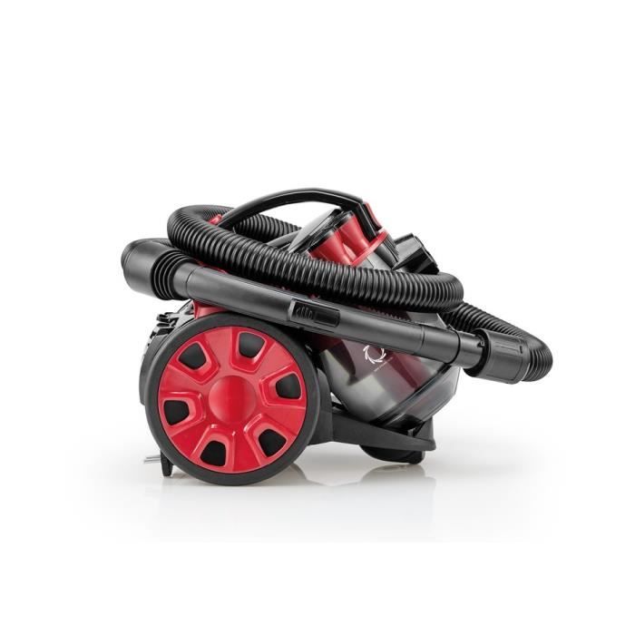 Aspirateur sans sac Flama 1684FL - Rouge - Capacité 1,5L - Puissance d'aspiration 800W-1000W