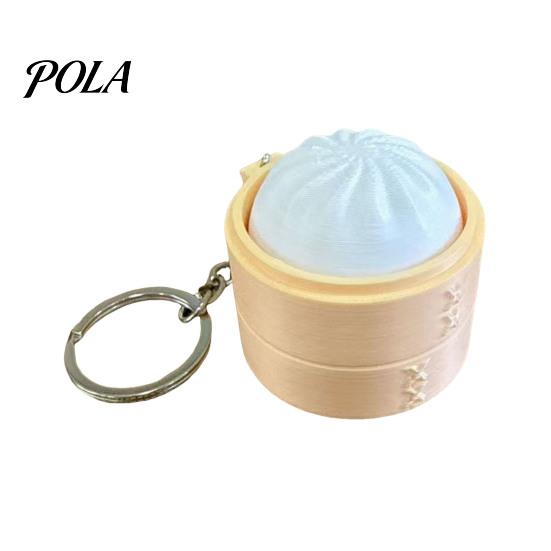 3D Printed Steamed Bun Clicker Keychain, Stress Relief Push Button Fidget Toy, Finger Clicker Keyring Pendant Backpack Handbag Charm белый