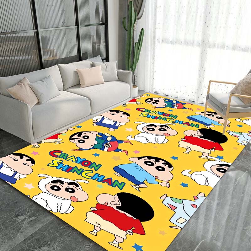 Cute Cartoon Crayon Shin-chan Rug, Suitable for Children's Play Areas, Non-slip Floor Mats, Bedrooms, Living Rooms, Sofas, and 1