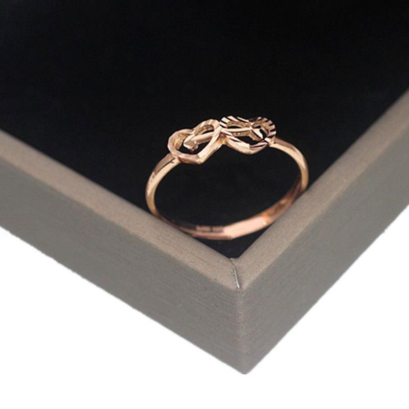 Purple Gold Women'S Love Ring Fashion Trend Design Arrow Plated Rose Gold Double Heart Ring