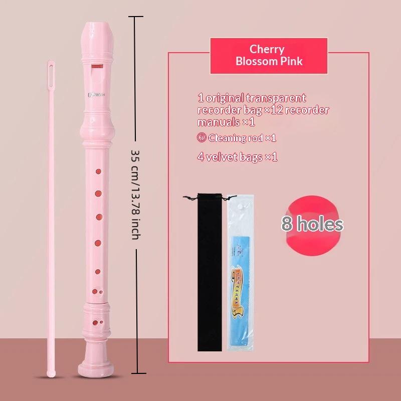 Professional Eight Hole Treble Long Flute Soprano Recorder Clarinet Food Grade Abs Non-Toxic Recorder Flute Instruments