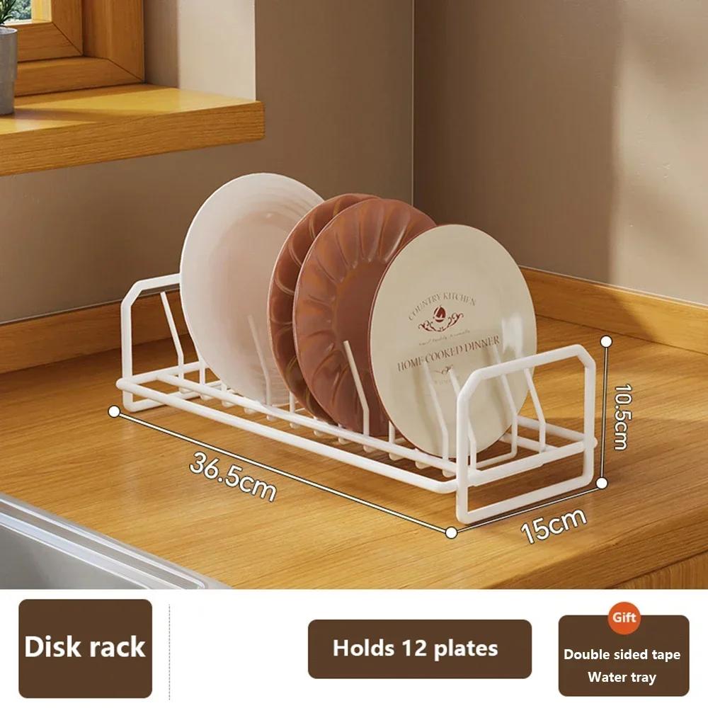 Push-Pull-Schüssel- und Telleraufbewahrung, Geschirrständer, Schrank mit eingebauter Schublade, Abtropffläche für moderne Küchen-Organizer-Vorräte