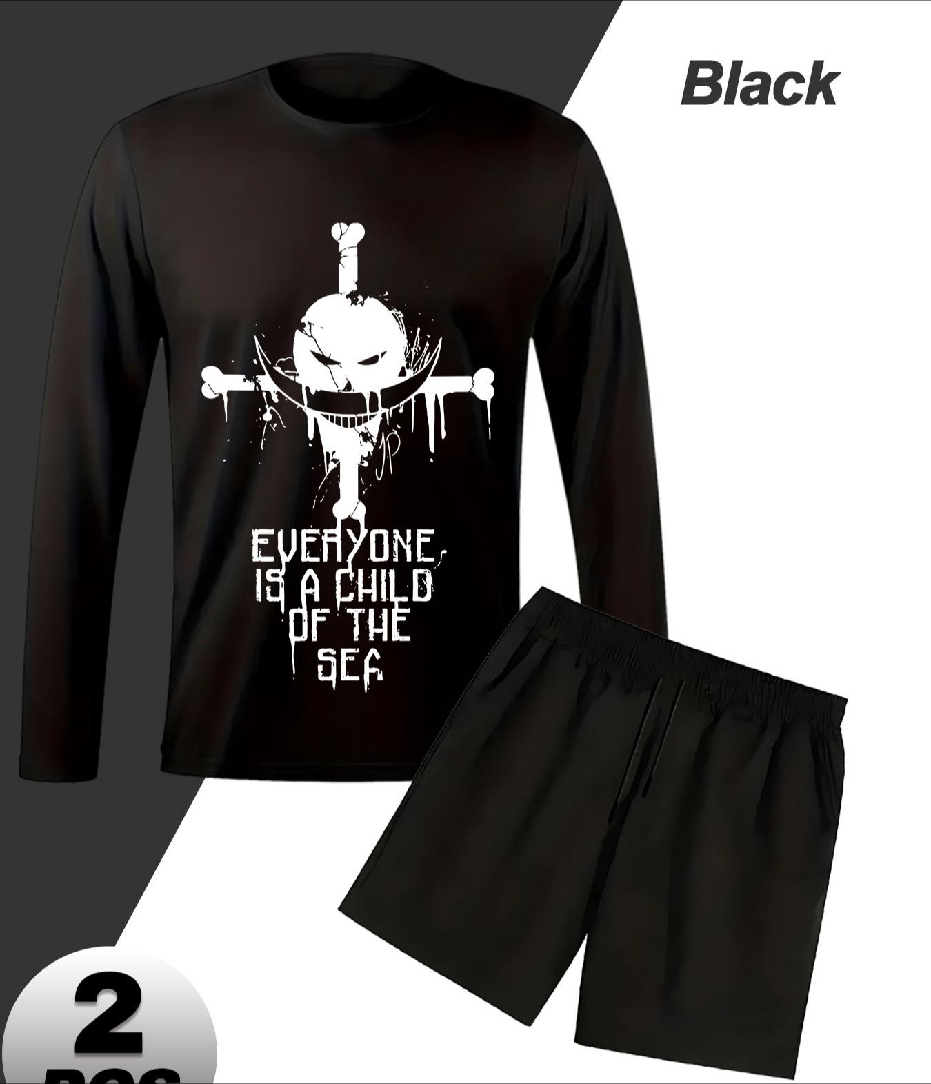 

Loose Long Sleeve Shorts Outfit, Stylish & Breathable, for Spring XXL чорний