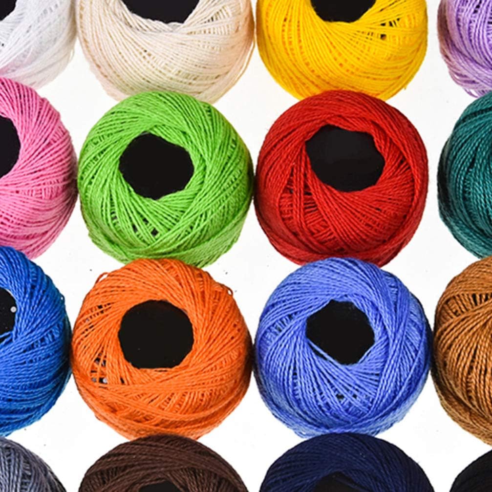 16 Roll Embroidery Thread Set - Assorted Colors Cotton Floss for Cross Stitch and Craft Projects, Ideal for Home Gift Making and Diy Embroidery