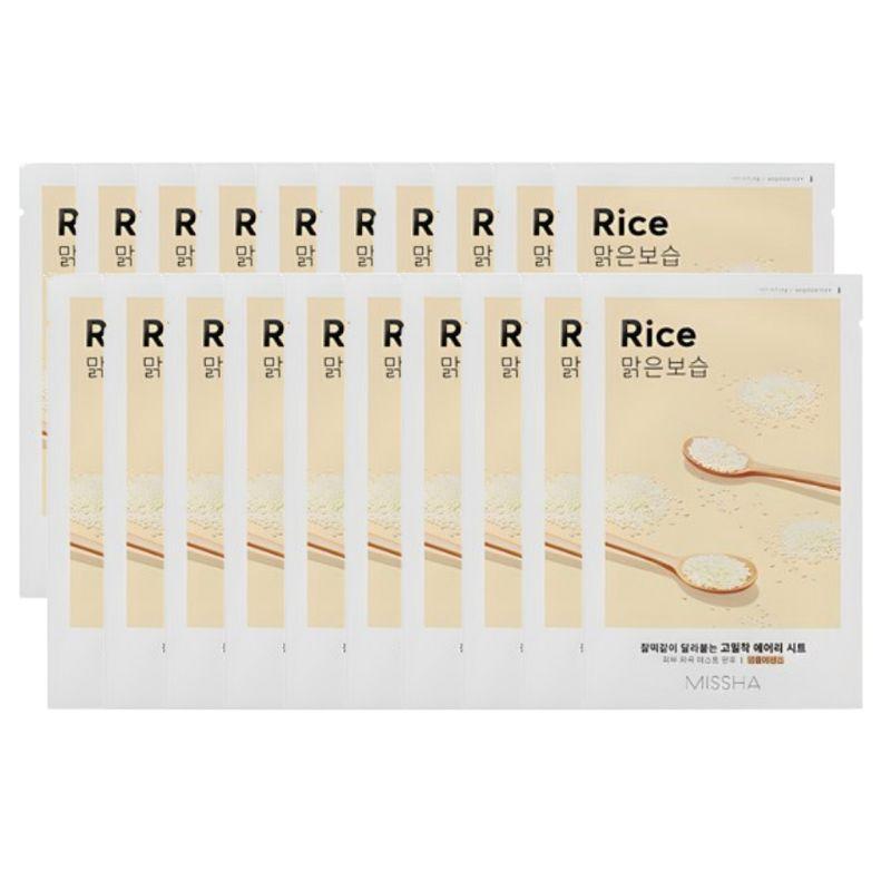 MISSHA Tuchmaske mit luftiger Passform (Reis) 20 Blatt