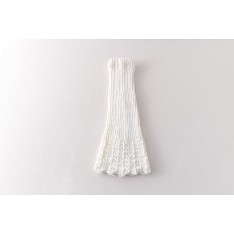 Ladies Autumn and Winter Retro Hollow Thin Tail Micro Horn Wool Calf Pile Stocking