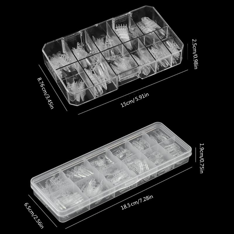 Crystal Square Nails Half Cover Soft False Nails Nail Tips for Nail Extensions 3D Aartificial Nail Tips Easy to Use