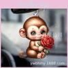 Colorful Cartoon Acrylic Car Hanging Decoration Perfect For Stylish Home Decor