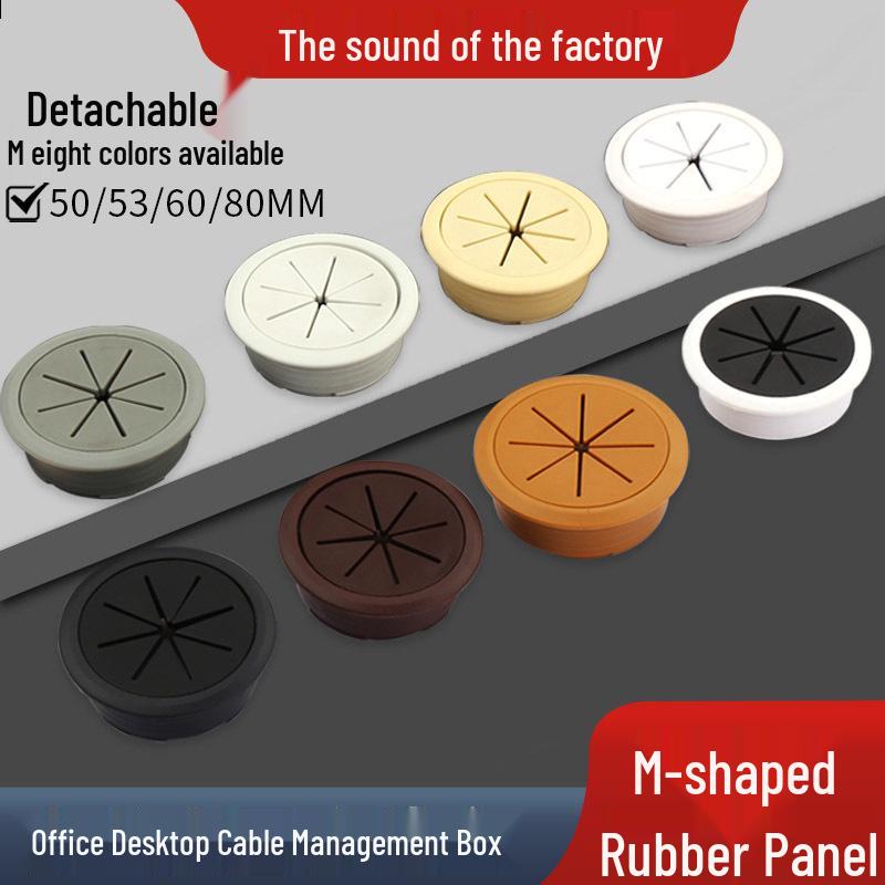 

Star-Shaped Wire Box Hole Cover for Desktops Black & White Star 50
