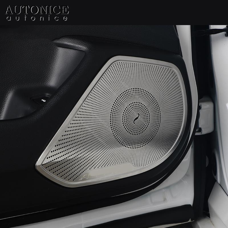 2pcs Stainless Steel Door Stereo Speaker Panel Cover Trim Fit for Honda Accord 2018