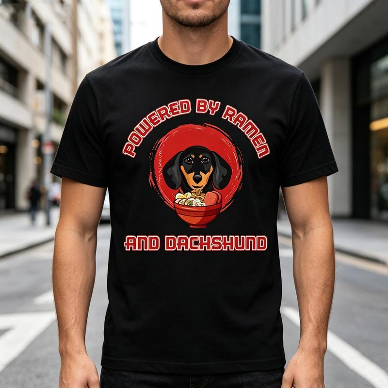 Classic Dachshund RaUnisex T Shirt Retro Dog RaUnisex Art Print Unisex Cotton Crew Neck Short Sleeve Casual Top For Everyday Style