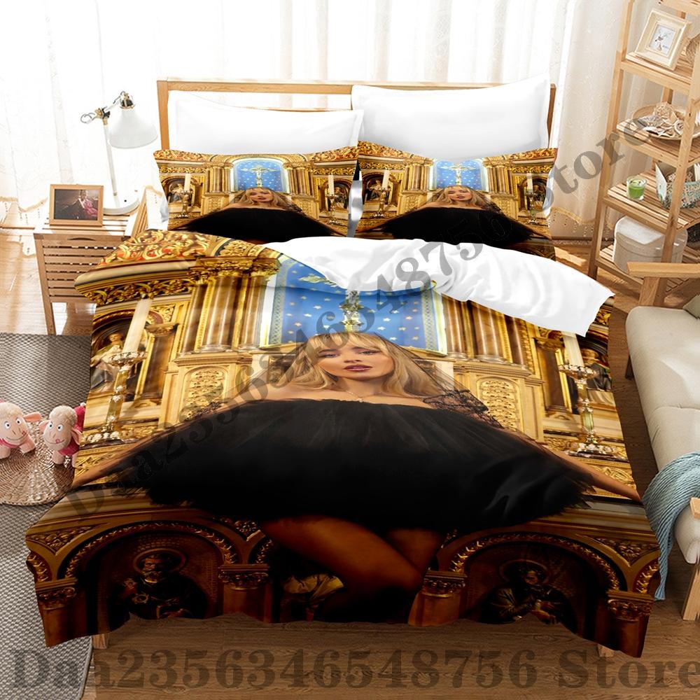 Sabrina Carpenter Bedding Set Single Twin Full Queen King Size Bed Set Adult Kid Bedroom Duvetcover Sets 3D Bed Sheet Set