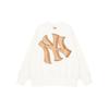 MLB New York Yankees Sweatshirts Unisex Cream Crew Neck Moderate Regular 3AMTB0224-50CRS