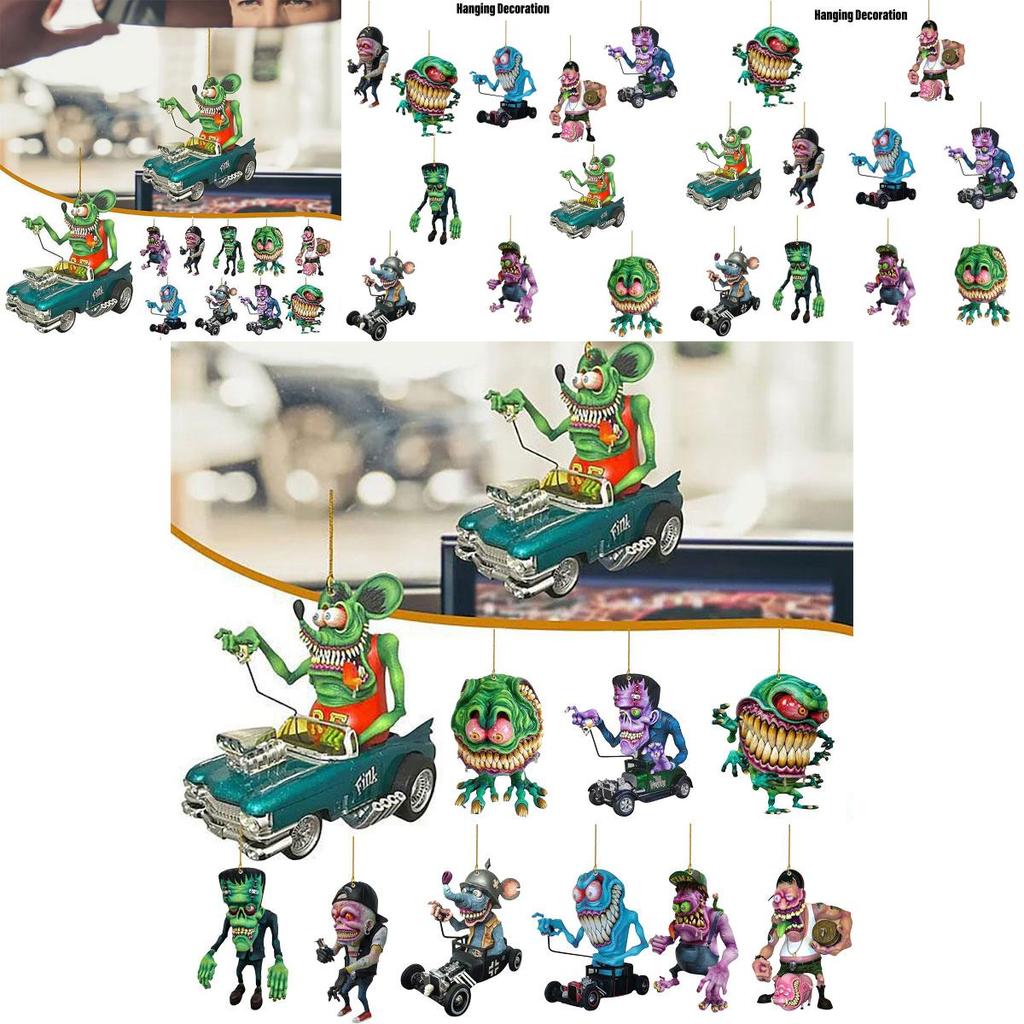 Innovative Halloween Acrylic Car Ornament Backpack Pendant Christmas Home Decoration