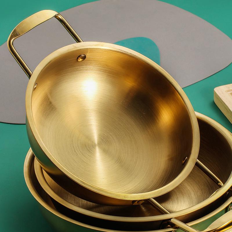 Korean Cuisine Stainless Steel Double-Ear Ramen & Soup Pot