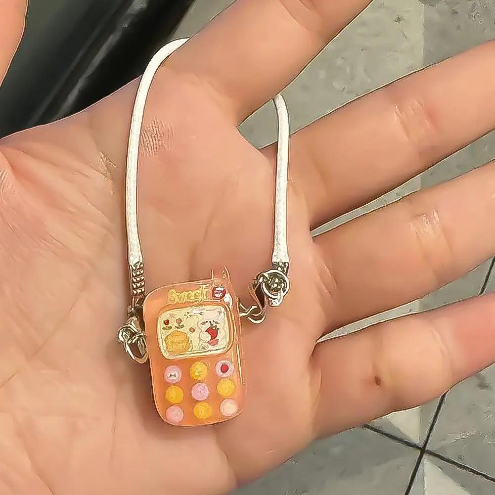 Doll Mini Pendant Model Cartoon Cute Little Mini Mobile Phone Ornament for 15-17cm Labubu Cartoon Pendant Sweet Couple Gift