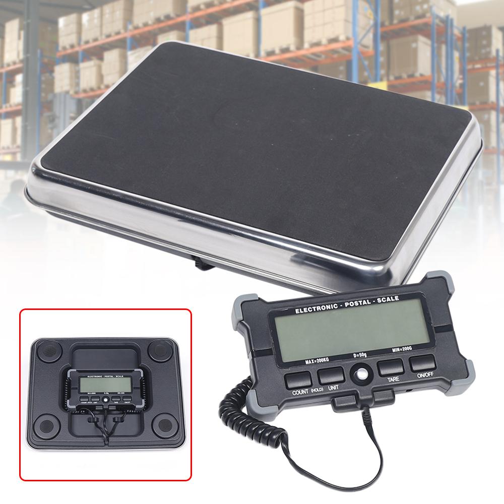 Digital Shipping Scale, 440lbs Postal Scale with LCD Dispaly, Hold/Tare Function, Lightweight Scale for Packages/Luggage/Home