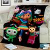 3D Kawaii Gabbys Dollhouse Cartoon Girl Gift Blanket,Soft Throw Blanket for Home Bedroom Bed Sofa Travel Picnic Cover Kids