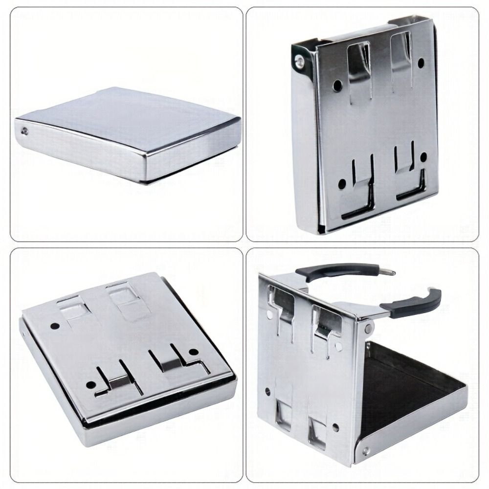 Rust-proof Stainless Steel Bottle Holder Universal Drink Holder RV Parts Folding Cup Holder Home