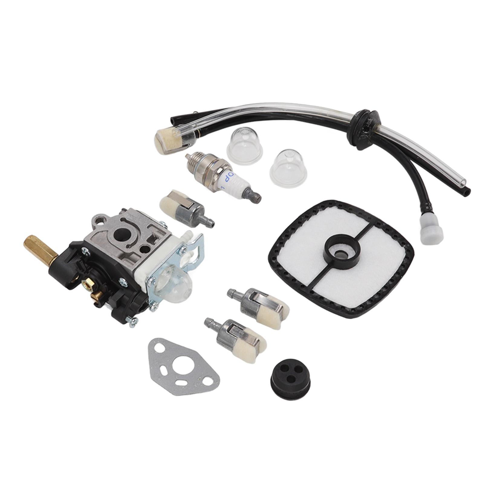

Lawn Mower Carburetor Spark Plug Filter Set Aluminum High Reliability Carburetor Replacement for PE200 PE201 PPF210