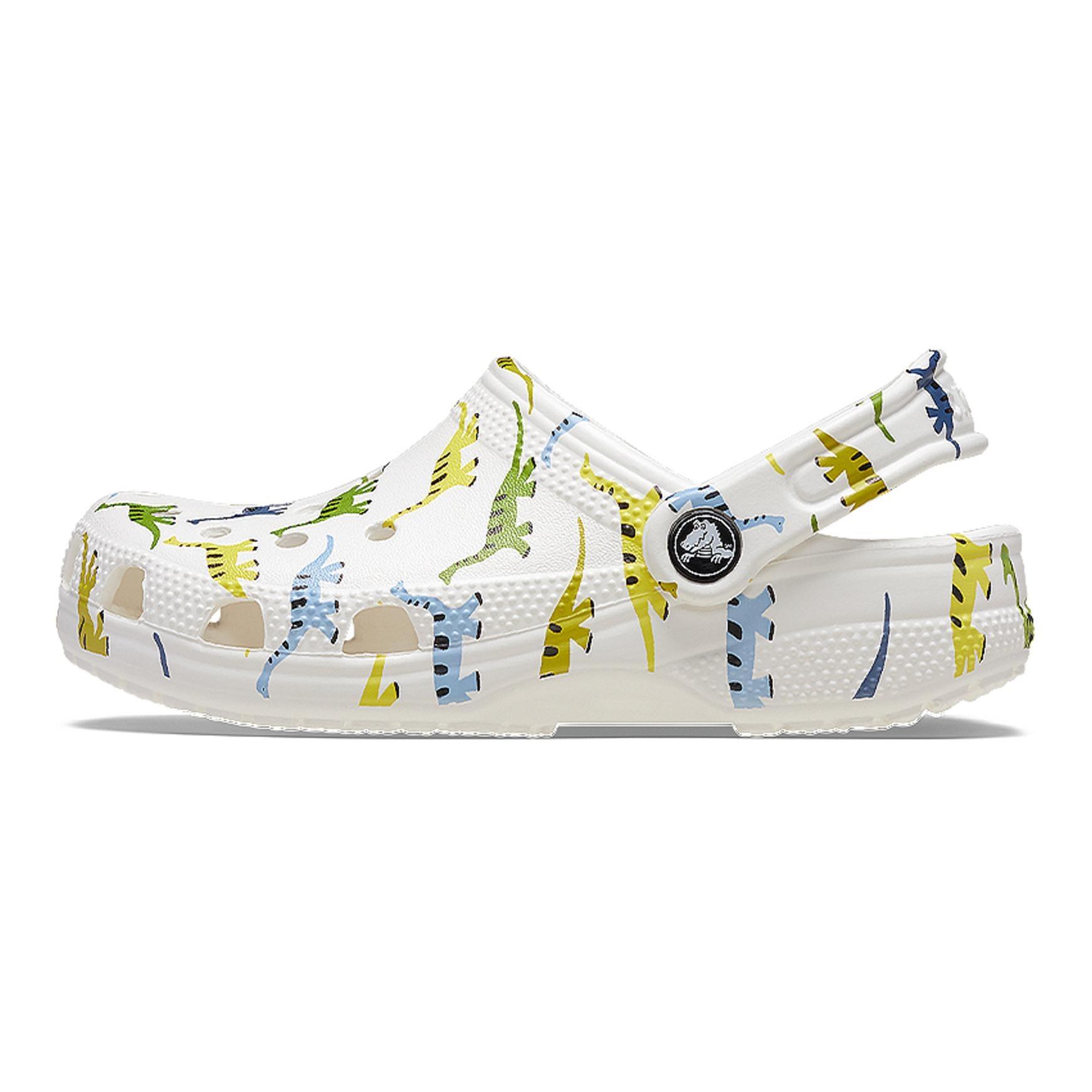(GS) Crocs Classic Character Print Clogs White Kids 209697-9DH EU 27-28