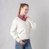 Check Pattern Detachable Faux Collar Shirt Collar Insert for Sweatshirt Layering with Pointed Collar and Front Style