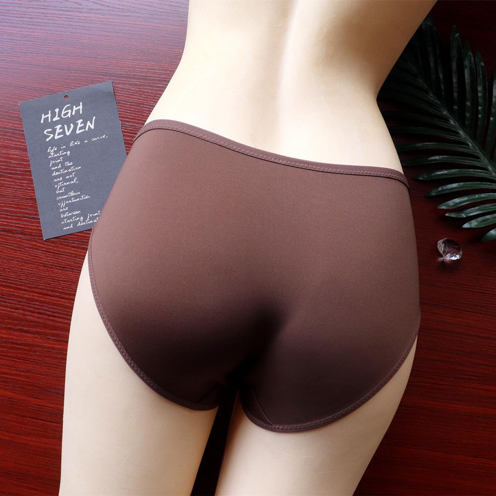 Hohle Damenhöschen Farbkontrast Sexy Gaze Unterwäsche Damen Mittlere Taille Bequeme High Spring Slips für Damen