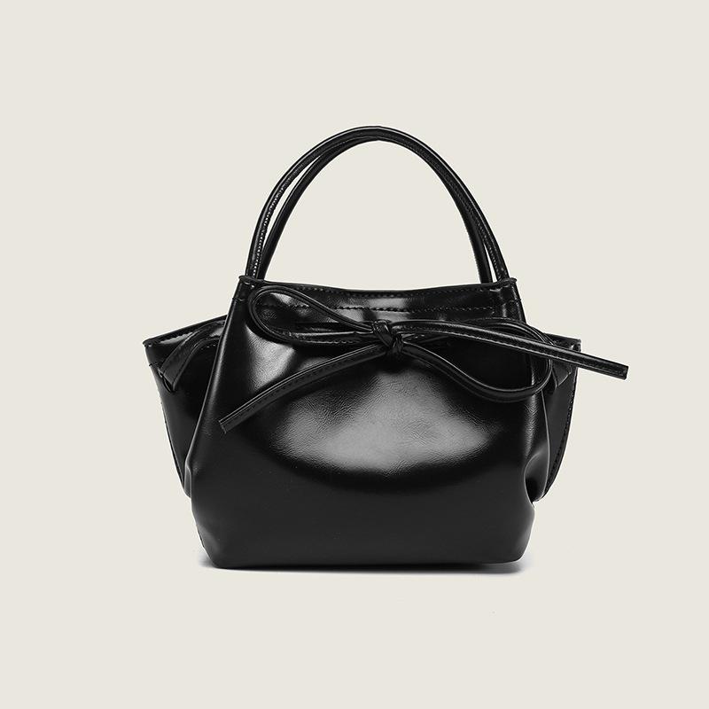 Korean Niche Portable Vegetable Basket Bag Women'S Spring Summer Fashion Bucket Bag Bow Messenger Bag