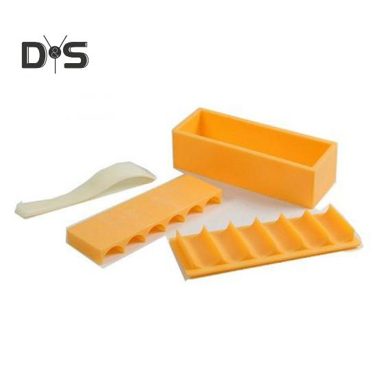 1 uppsättning förtjockad och långsträckt sushiformsats, klibbig matkvalitetsverktyg för sushimaskin av plast Nori fyllda rissushi gör-det-själv-tillverkningsmaskin Kökstillbehör