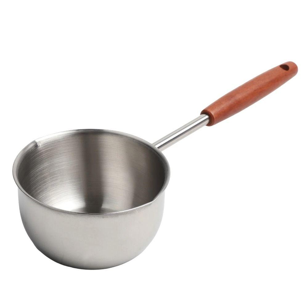 Thickened Oil Splashing Small Pot Stainless Steel Oil Pouring Spoon Mini Butter Warmer Soup