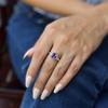 Genuine Amethyst ring Cushion cut amethyst ring for women Sterling silver handmade ring Unique ring Purple quartz ring Bridesmaid gifts