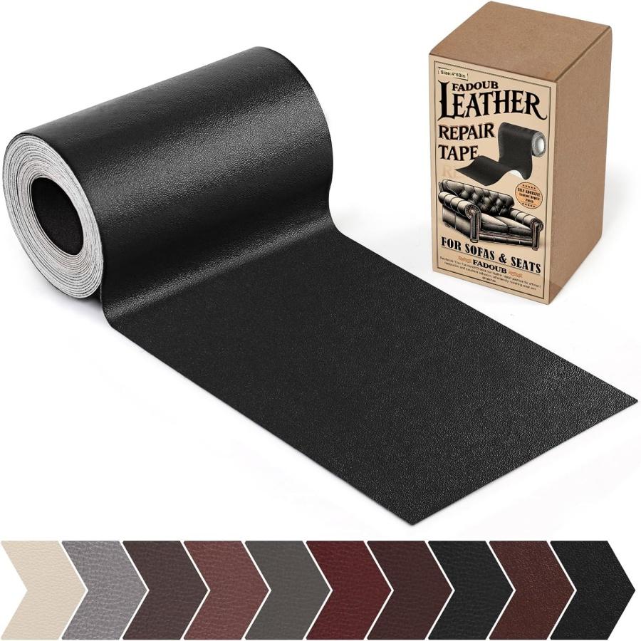 MIUSIE Läderreparationslapp Självhäftande Läderreparationstejp för Möbler, Vinylreparationstejp för Reparation av Vinyl, Soffa