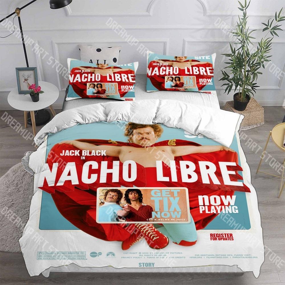 Fashion Nacho Libre Cartoon Bedding Set Single Twin Full Queen King Size Bed Set Kids Bedroom Duvetcover Sets Bed Sheet Set