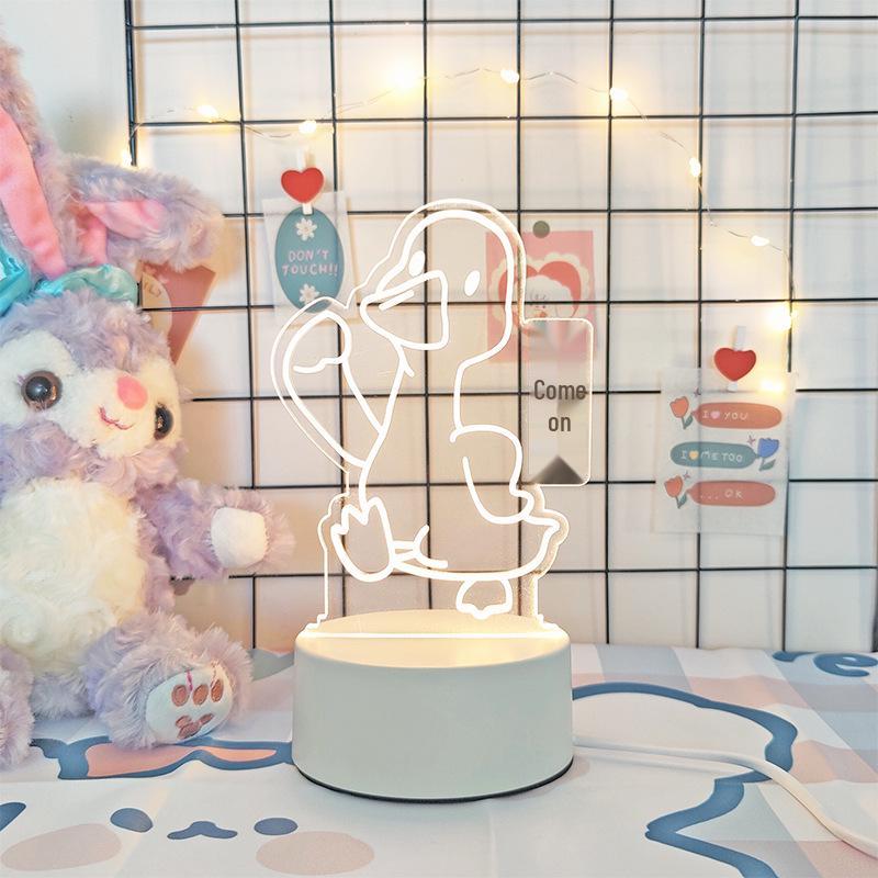 3D Cartoon Night Light: Custom Acrylic Bedside Lamp for Atmosphere & Gifts