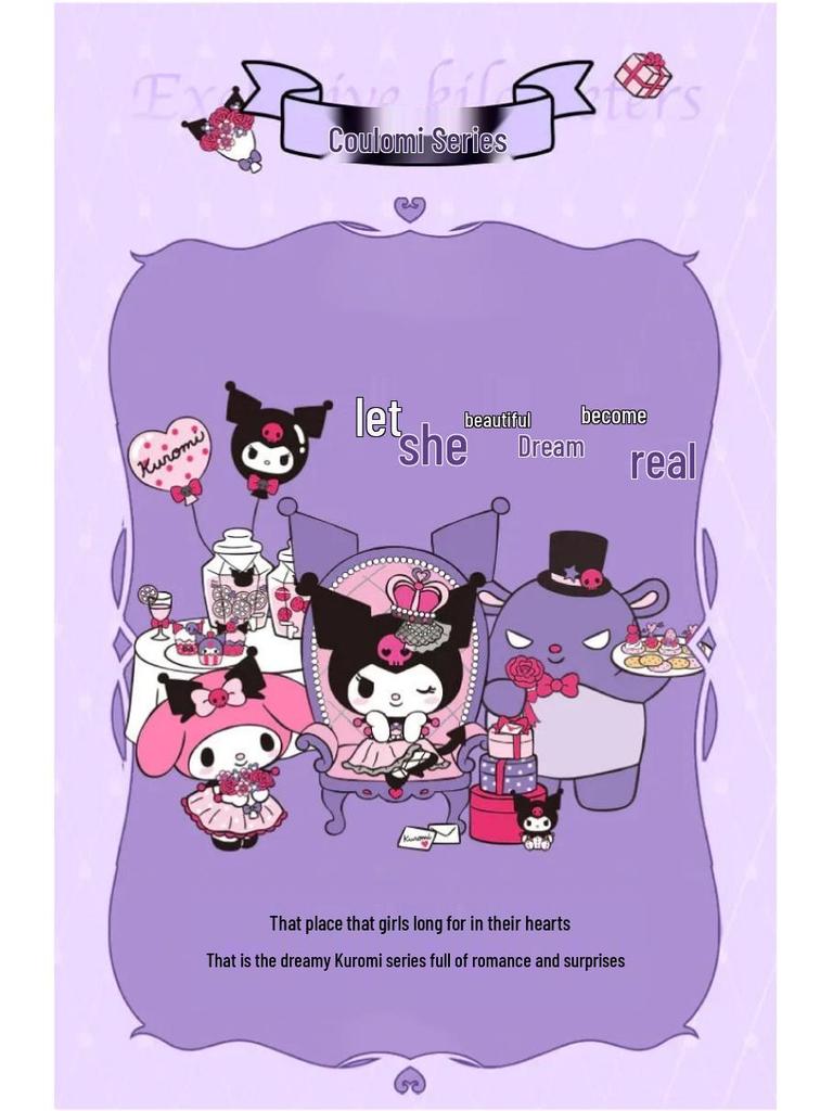 Set cadou de iarnă Kuromi: Eșarfe și Accesorii pentru Fete (Vârste 10-12)