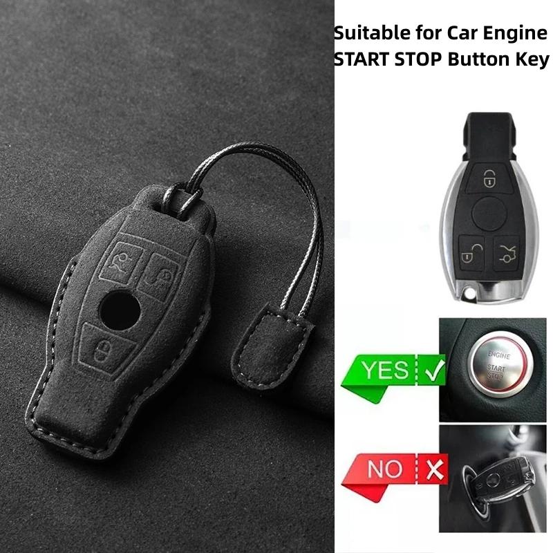 

Car Key Fob Shell For Mercedes Benz A C E S G Class CLE CLA GLC W177 W205 W213 W222 X167 AMG Leather Car Remote Key Case Cover