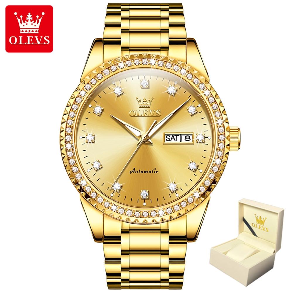 OLEVS Men's Watch Diamond Dial Business Luminous Mechanical Watch High-end Watch