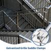 Grating Clips 25-Piece Galvanized Carbon Steel Grating Saddle Clips Fixing Clamp Hardware For Installation Factory Mezzanines