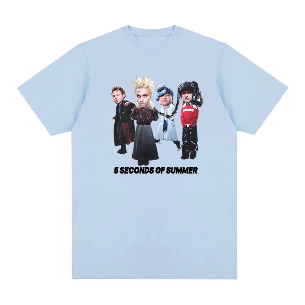 5 Seconds of Summer album NOT OKT Tričko 5SOS Grunge kapela Rukáv 100% Bavlna Letní tričko O-výstřih Oblečení Vysoce kvalitní topy