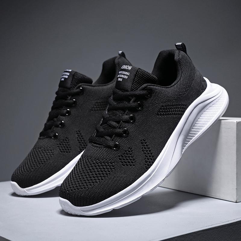 Women's Flying Woven Running Shoes Spring and Summer Low Cut Lightweight Breathable Mesh Casual Sports Shoes