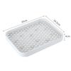 Solid Color Double Layer Japanese Kitchen Tray: Rectangular Storage Rack for Cups, Fruits, Vegetables, and Tea.