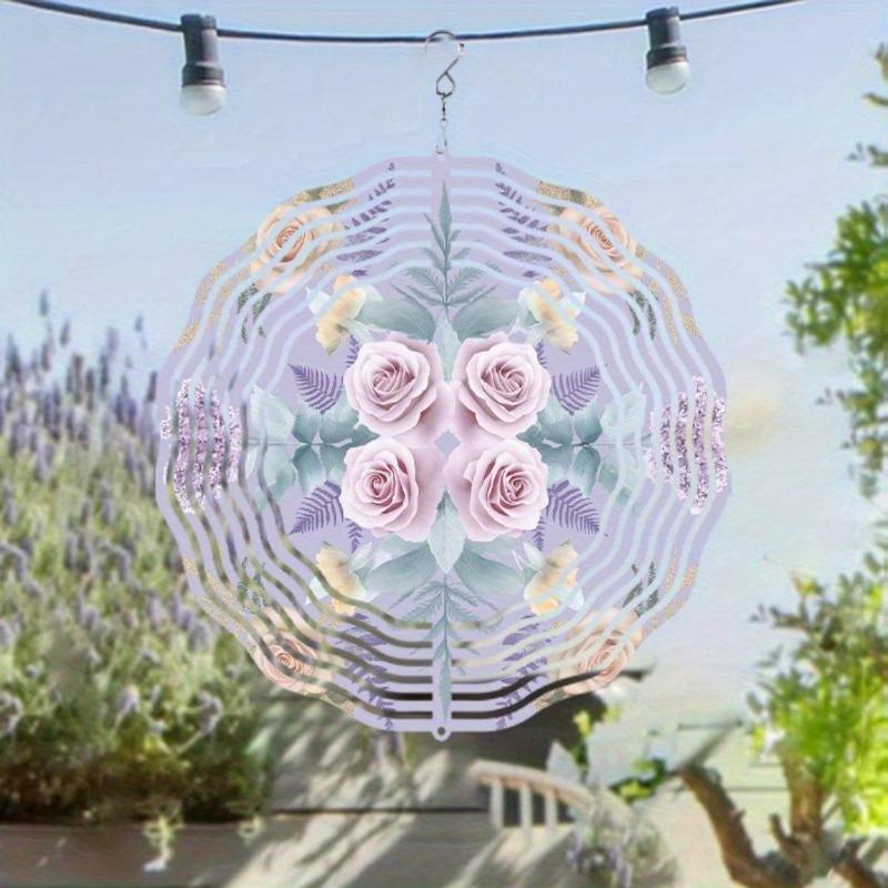 10 Inch Hanging Wind Spinner with 360 Degree Hook for Balcony Garden Decor Spring Summer Outdoor DecorationMetal Wind Chimes for Home Decor