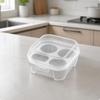 4 Egg Holder Portable Storage Container with Lid Transparent for Picnics