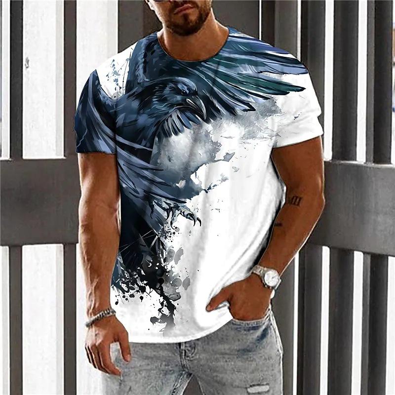 Men's Eagle 3D Digital Printed Loose Casual T-shirt