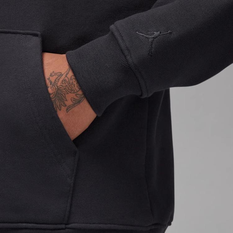 Jordan Solid Color Hooded Long Sleeve Pullover Sweatshirt Men Tops Black FJ1967-045