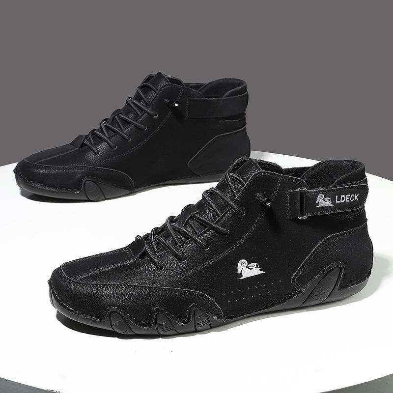 Octopus Men's Shoes, High-top Martin Boots, Autumn and Winter Men's Casual Short Boots