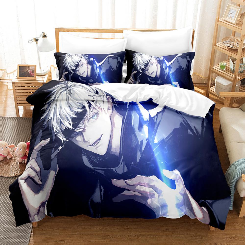 Three-Piece 3D Digital Printing Quilt Cover Pillowcase Bedding