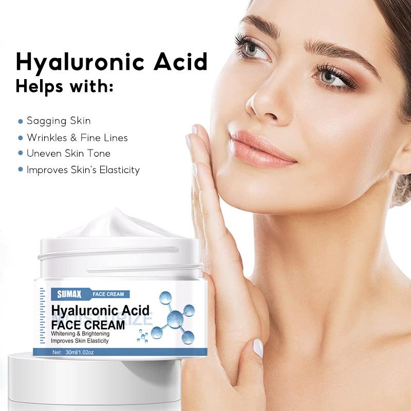 Pure Hyaluronic Acid Face Cream 30ml Mooth Delicate Radiant and Translucent Rapid Absorption of Skin Retinol Anti Aging Serum