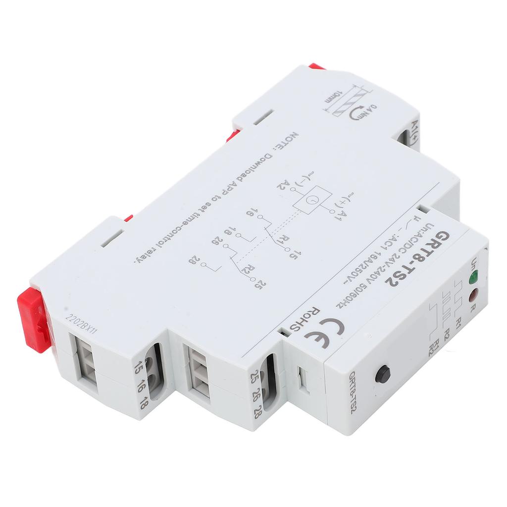 Time Relay Flame Retardant ABS Case Auxiliary Relay with LED Indicator for Circuit AC DC 24‑240V