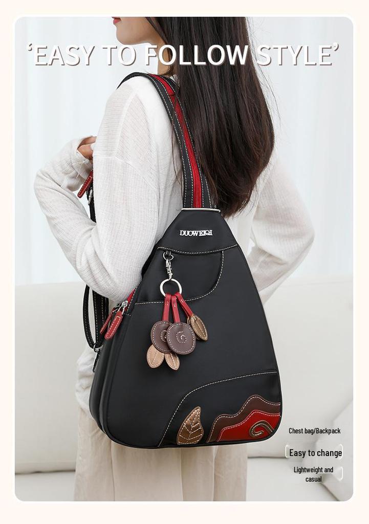 Fashionable Korean Style Waterproof Oxford Crossbody Backpack: Lightweight, Versatile, Large Capacity, Multi-functional